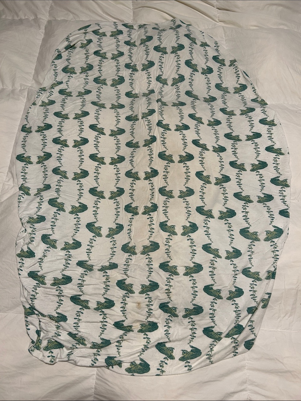kate quinn bamboo collection frog crib sheet